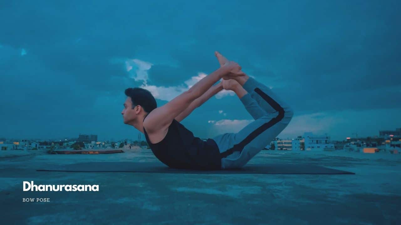 Premium Photo | Bow pose. dhanurasana. a young woman performs asana on  white background. the girl does yoga. coach in yoga, pilates, gymnastics.